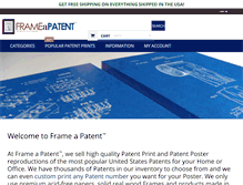 Tablet Screenshot of frameapatent.com